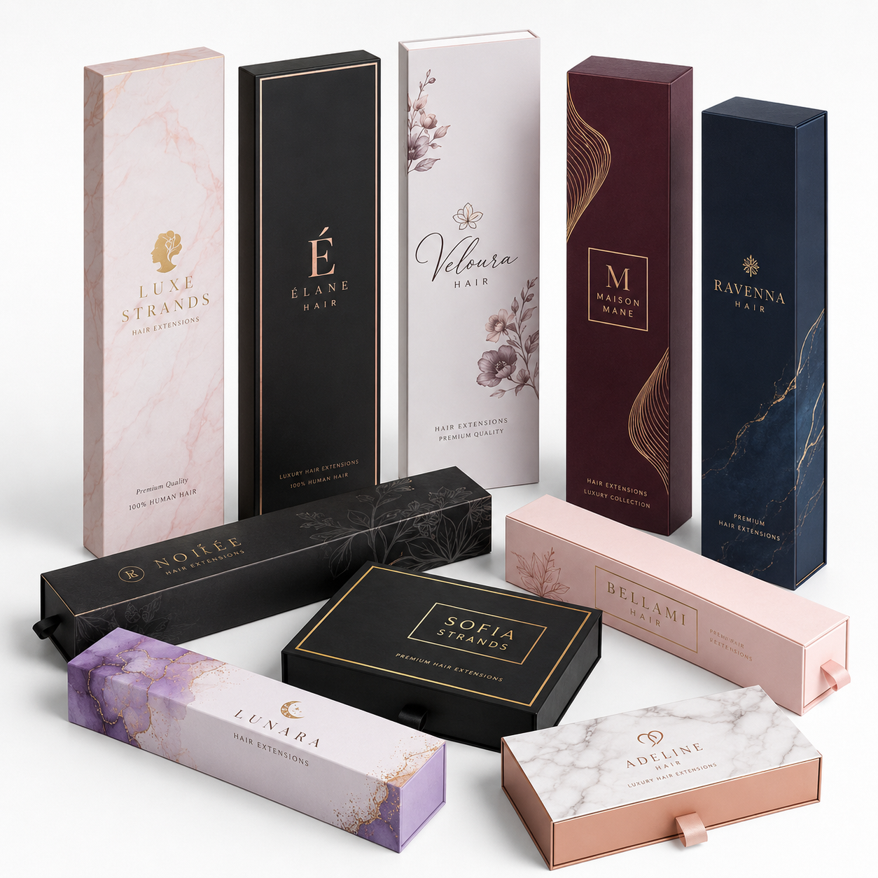 Custom Hair Extension Boxes & Packaging Solutions